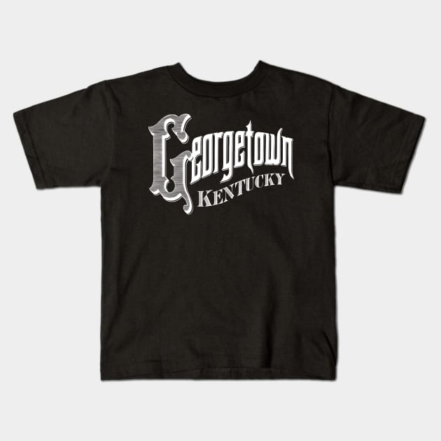 Vintage Georgetown, KY Kids T-Shirt by DonDota